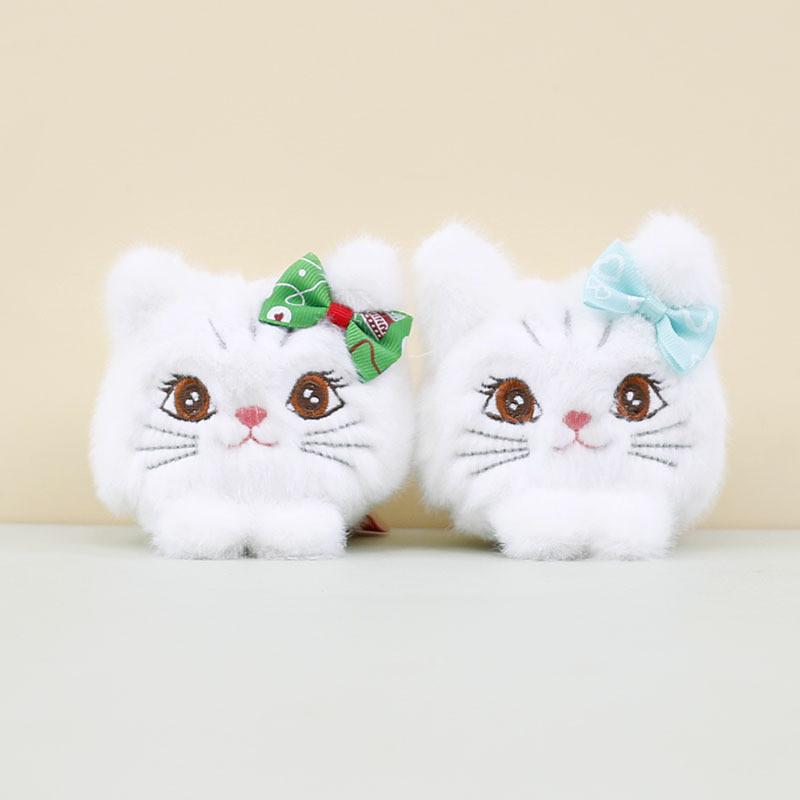 Adorable Cute Plush Cat Keychain Charming Kitty Doll Couple Bag Pendant