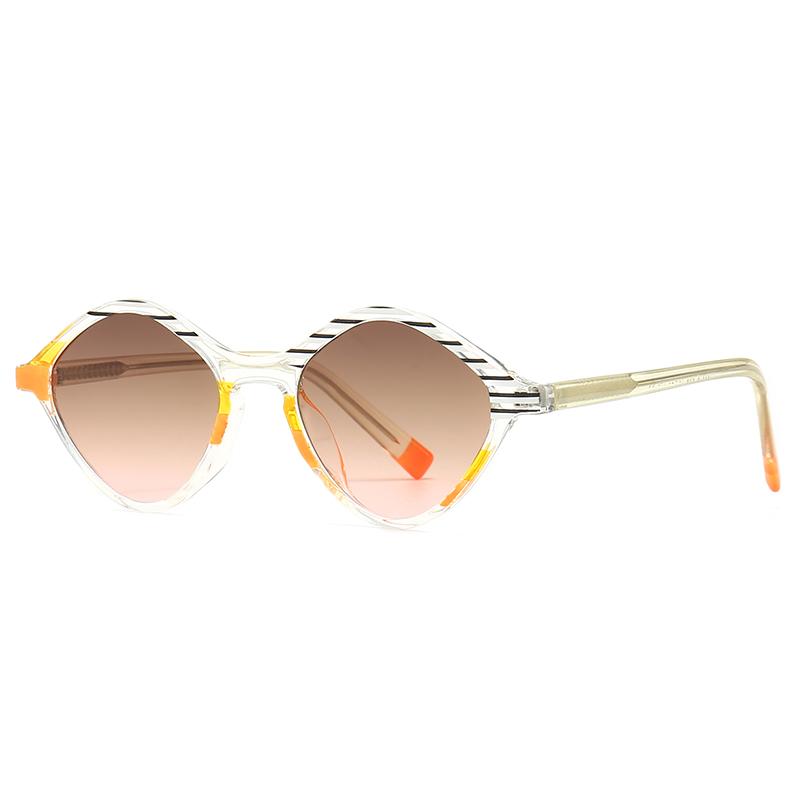 Cross-Border European and American Narrow Diamond-Shaped Sunglasses for Men Trendy Street Photography Modern Charming Retro Su