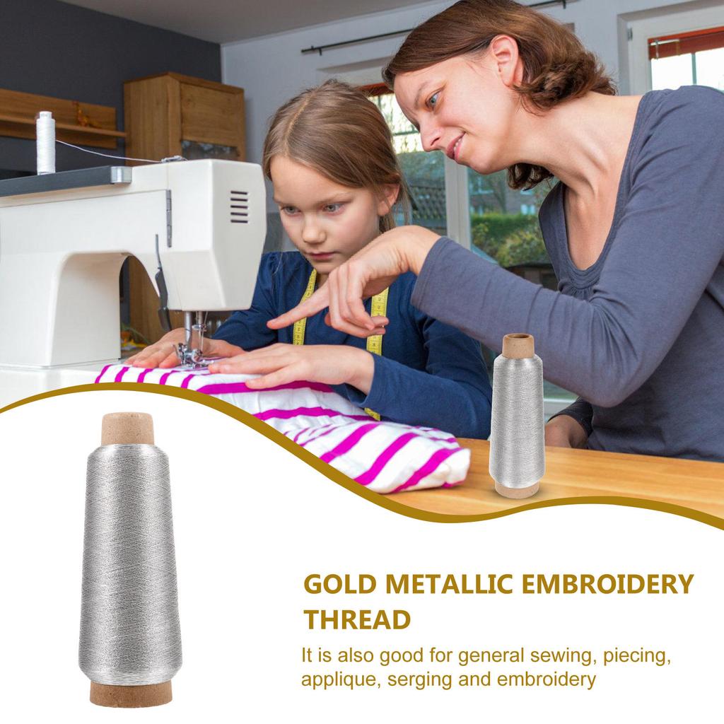 Embroidery Thread 150D sewing thread Metallic Machine Embroidery Thread 5000 Yards Spool Gold Spool Sewing Thread