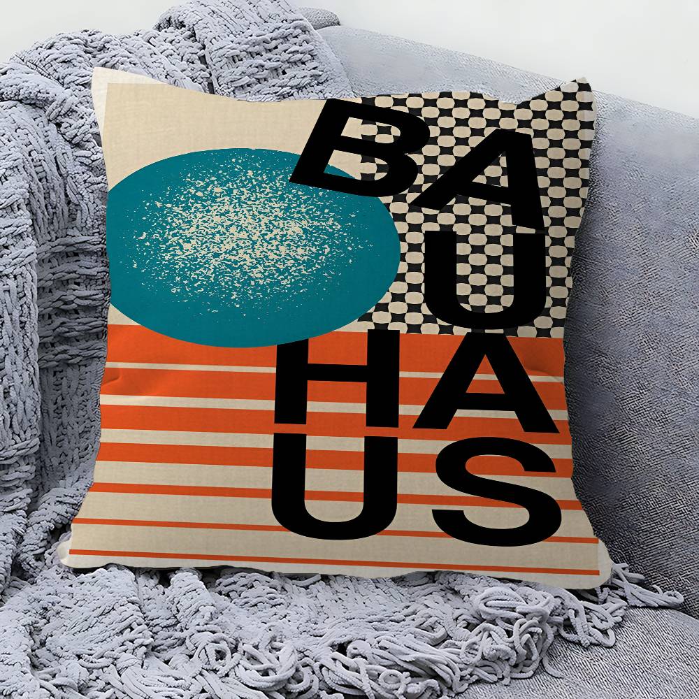 Mid Century Bauhaus Pillow Cover Design cushion Cover decor Holiday Decorati