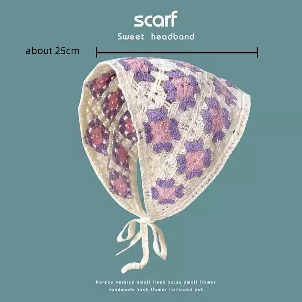 Little Daisy Headscarf Hat Multicolor Triangular Turban Scarf  for Spring Summer Outdoor