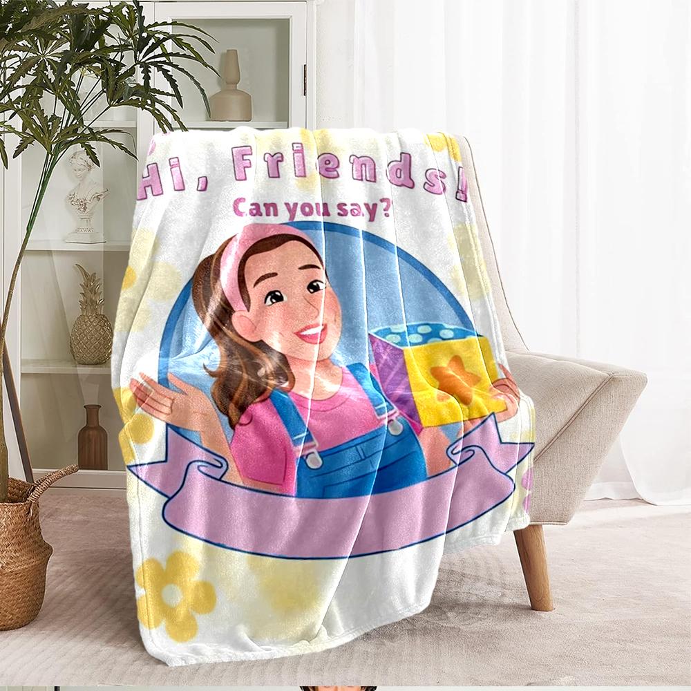 Ms. Rachel Theme Printed Blanket - Perfect for Couch, Bed, Travel & Outdoor Use | Machine Washable, Cozy & Durable.
