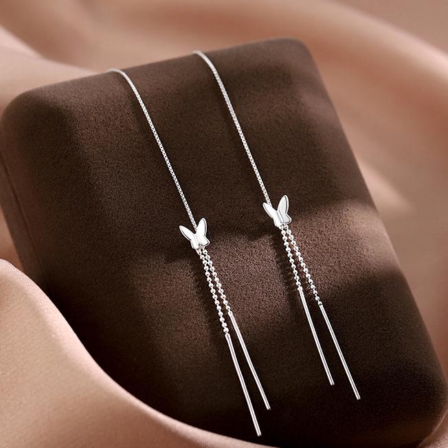 Butterfly Ear Thread Stud Earrings - Autumn 2022 Women's Design, Simple & Versatile.