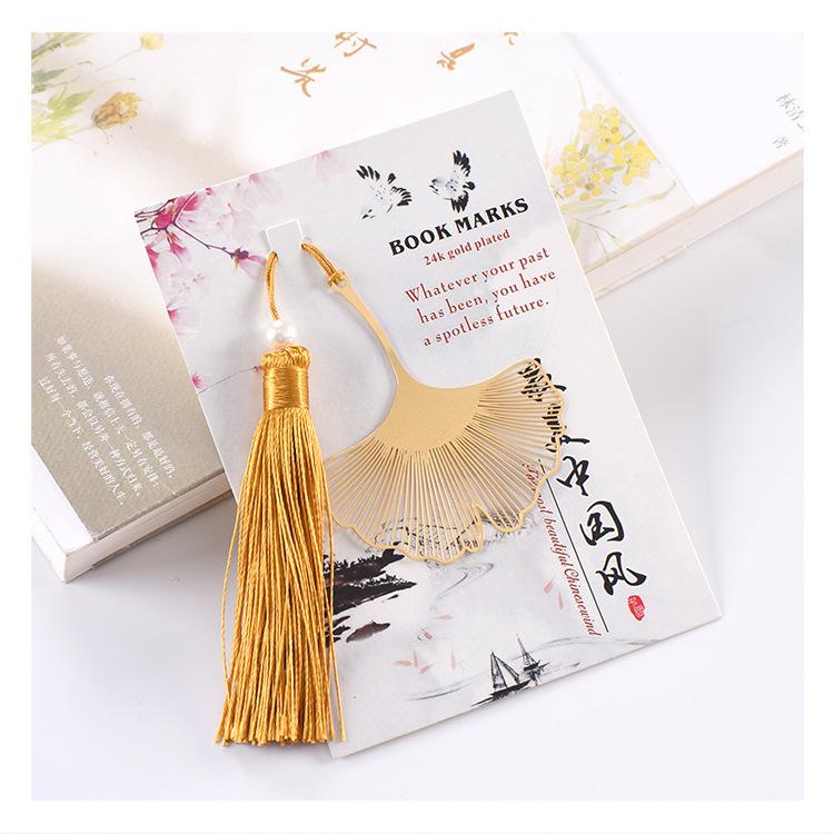Yellow Hollow Metal Bookmarks - Creative Stationery Gifts for Students