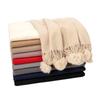 Hot-selling New Solid-color Hairball Imitation Cashmere Scarf In Autumn and Winter, Versatile Fashionable Velvet Thickened Fringed Warm Scarf