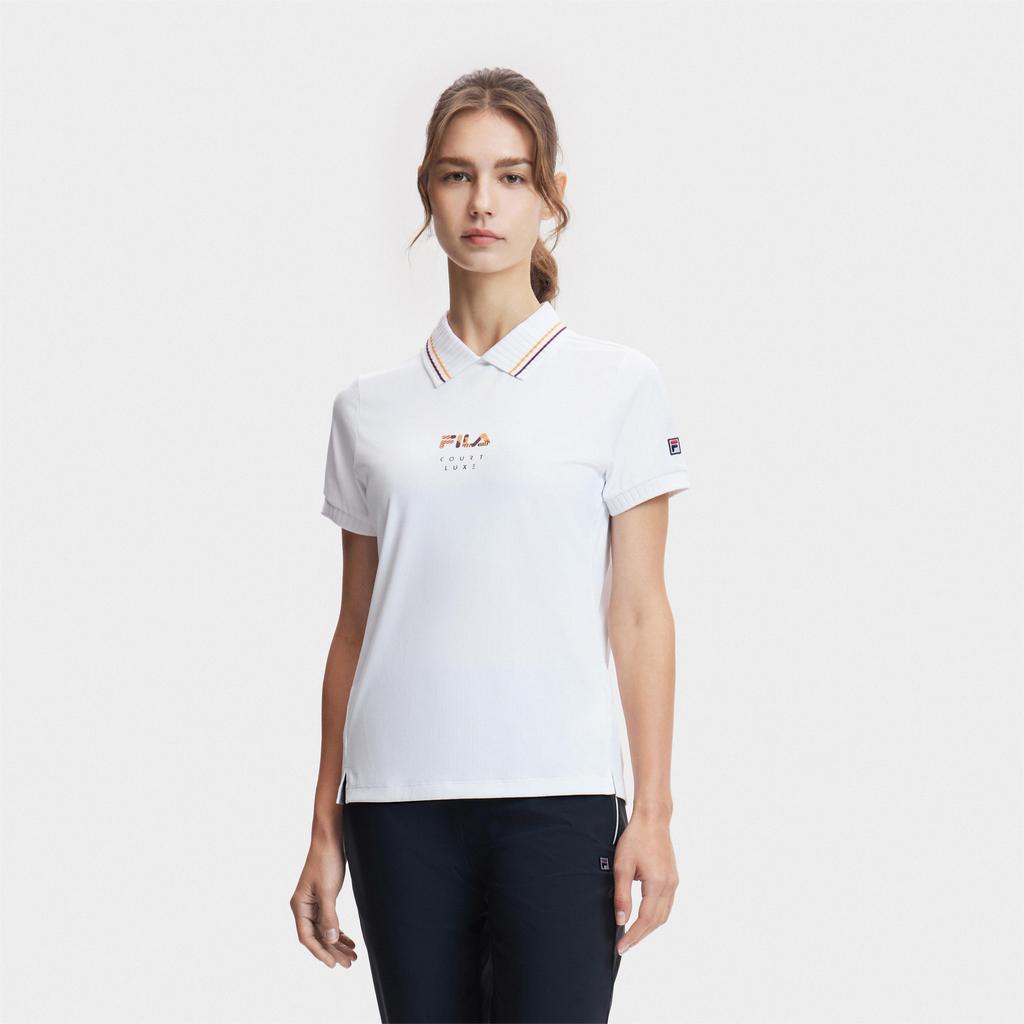 New FILA Polo Shirt Women's Bright White A11W423107FWT