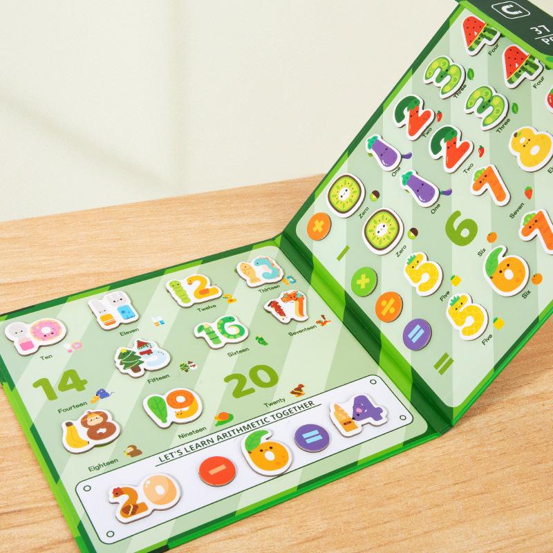 Aufklärung Kinder-Magnetaufkleber, Zahlen, Buchstaben, Arithmetik, Zerlegungsspielzeug,