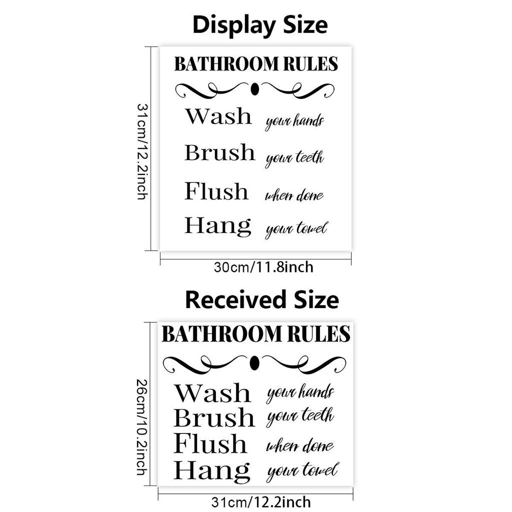 13 Stiluri Autocolante Slogan Impermeabile pentru Chiuveta de Baie și Ușă - Decalcomanii de Perete Decorative Autoadezive