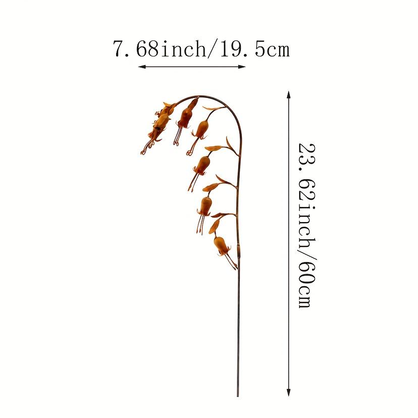

Rusty Bell Orchid Plant Statues Bell Orchid Decorative Sculptures Floral Garden Art Garden Decor Stake Lawn Path Courtyard Decor
