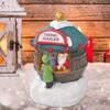 Christmas Glowing House Holiday Xmas Ornament Statue Micro Landscape Scene for