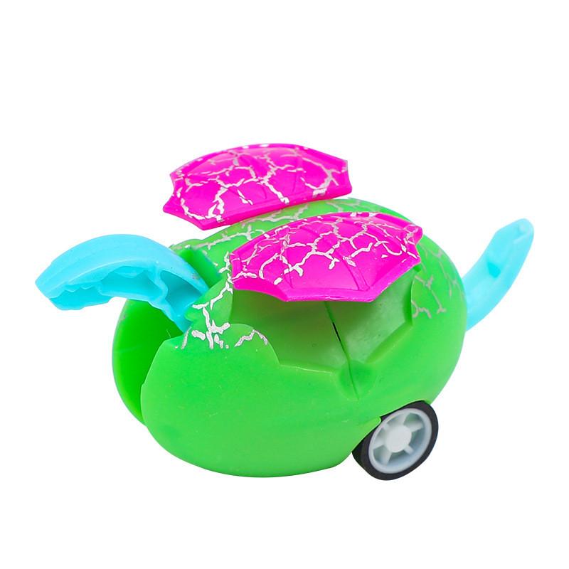 Colorful Mini Inertial Egg Shaped Dinosaur Model Children Toy Car Play For