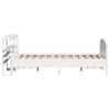 Solid Wood Bed without Mattress White 120x190 cm Pine Wood