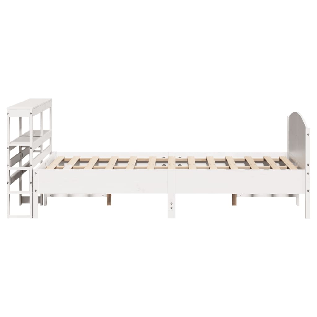 Solid Wood Bed without Mattress White 120x190 cm Pine Wood