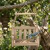 Chair Design Hanging Bird Feeder Wooden Wildlife Habitat Durable Hummingbird Feeder  Porch