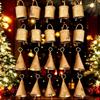 Rustic Metal Cow Bells Set – 20 Small Gold Jingle Bells for Crafts, Christmas Wreaths, Garland, Witch Bells, DIY Decor