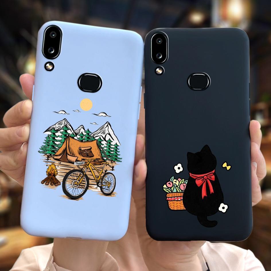 For Phone Case Samsung Galaxy A10s A107 SM-A107F Case Fashion Candy Color Flower Soft Cover For Samsung A10s A 10 S A10 2019 Bag