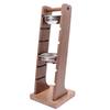 Wood Espresso Portafilter Holder with 3 Slots Universal Stand for 51/53/58mm Espresso Baskets Compact Countertop Organizer