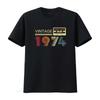 Vintage 1974 T Shirt For Unisex 50th Birthday S Dad Fathers Day Husband Friend Vintage Washed Designer Clothes Breathable Graphic