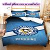 Ice Hockey Logo Pattern Bedding Quilt Set Quilt Cover Pillowcase Home Decoration Birthday Gift (1*duvet Cover+ 2*pillowcase, Without Core)