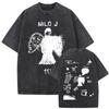 Washed Vintage Rapper Milo J    Music Album Logo Merch Tshirt Unisex Women Hip Hop Fashion Oversized T Shirts Streetwear