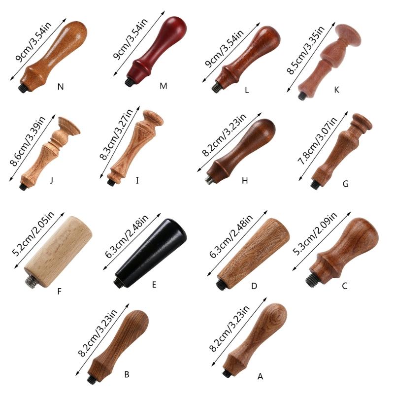 Drewniany uchwyt do stempla z pieczęcią woskową, prosty w montażu, do stempla do pieczętowania woskiem