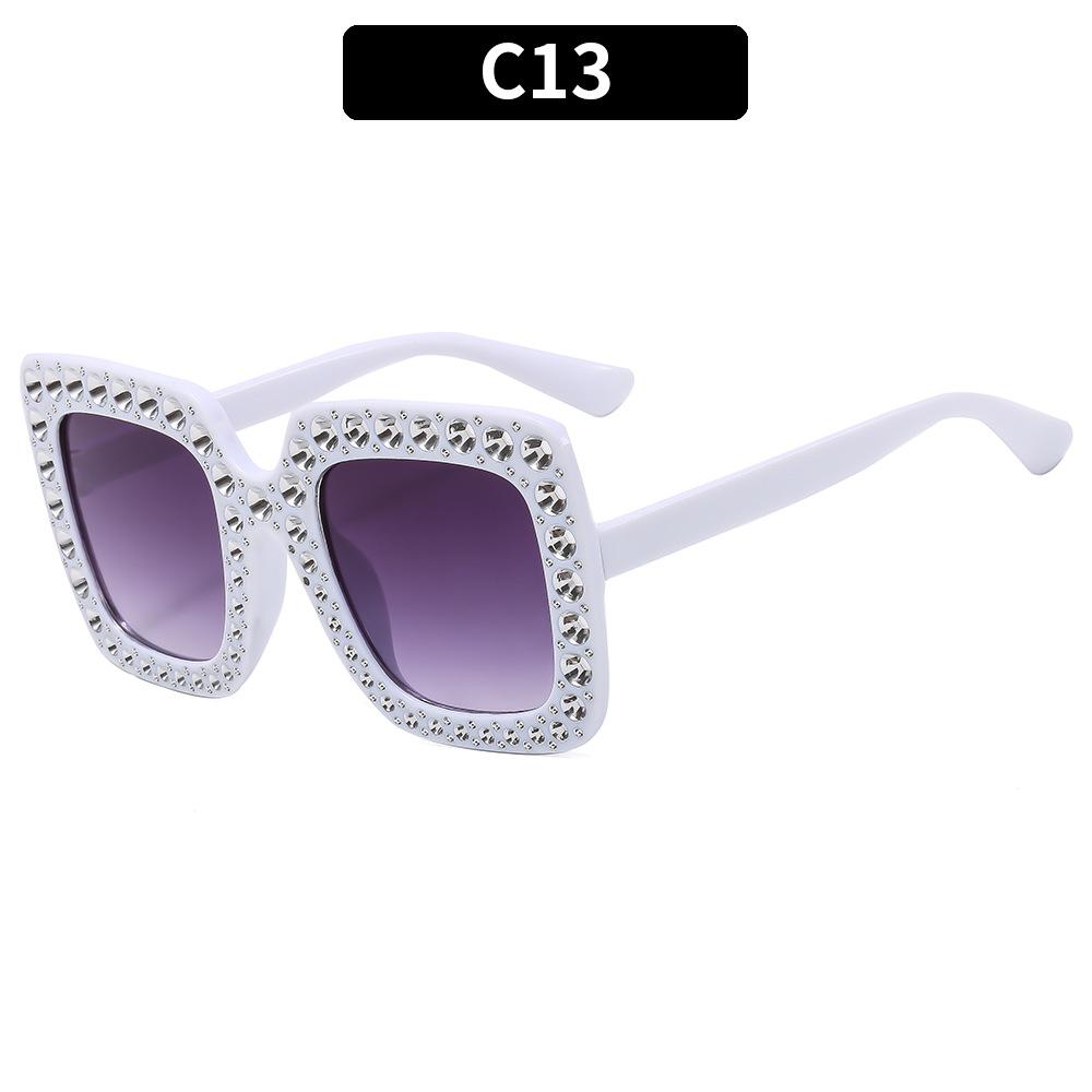 fashion classic gypsy big frame sunglasses personalized versatile street shot diamond-encrusted sunglasses popular women's glasses