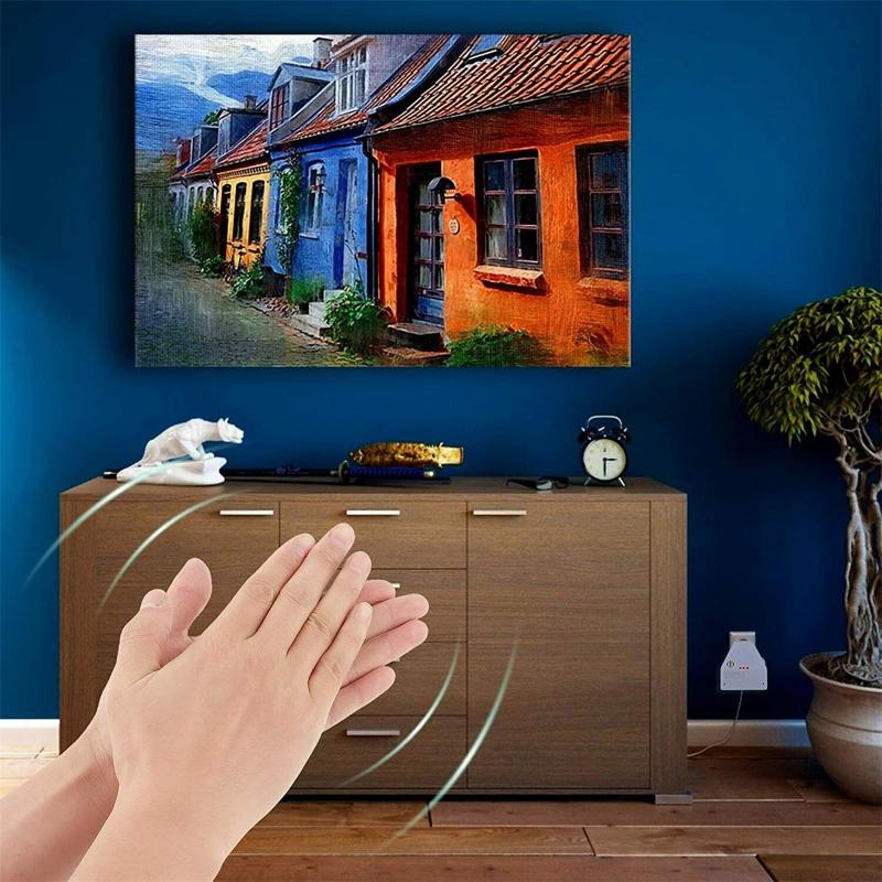 Valguslüliti Klapi heli aktiveeritud plaks sisse/välja seinakontakti pistikupesa adapter nutika kodu tarvikud