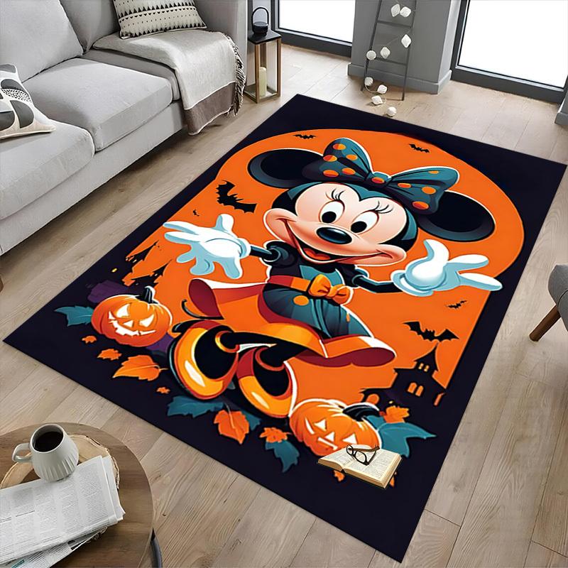 1pc Halloween Minnie Mouse Carpet Anti Slip Polyester Floor Mat for office.Bedroom