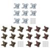 20 Pcs Butterfly Corner Code Right Angles Bracket for Wood Furniture Cabinet