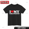 I Love My Hot Girlfriend I Heart My Hot Girlfriend GF BF T-Shirt Retro Urban Tshirts Cute Trendy Unisex T-Shirt Red Short Sleeve