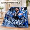 Kendrick Lamar Custom Name Flannel Throw Blanket Soft Warm for Sofa Bed Indoor Home Use