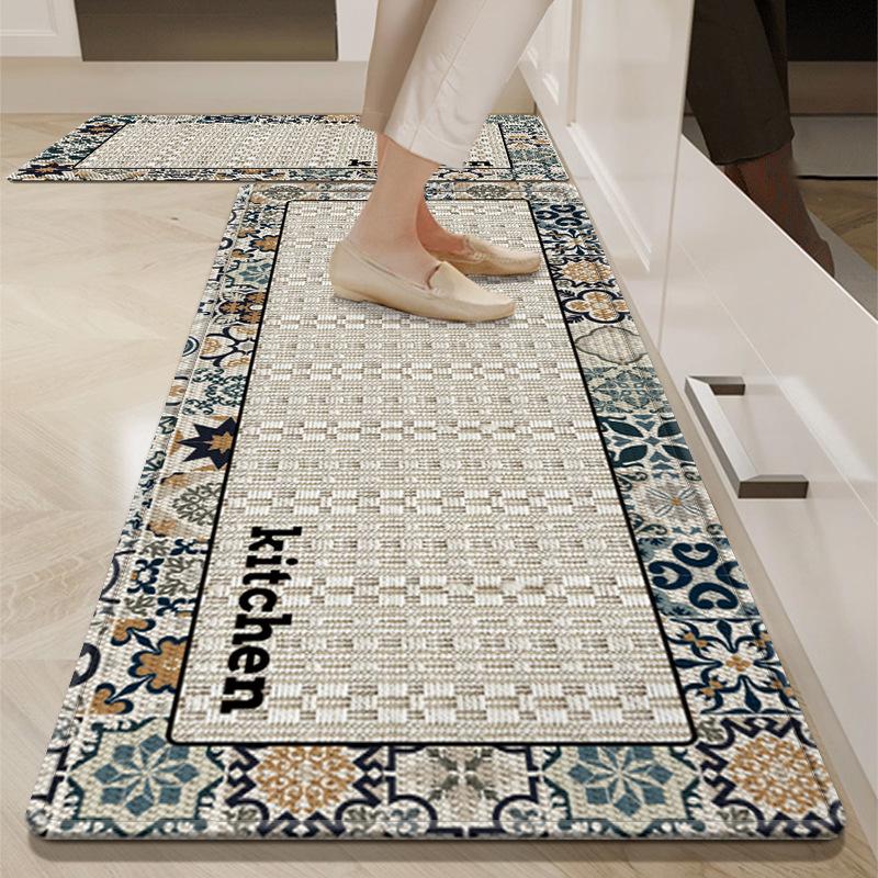 Kitchen floor mat, absorbent, oil-absorbing, non-slip, simple, cuttable, easy-to-clean diatomaceous earth mat.