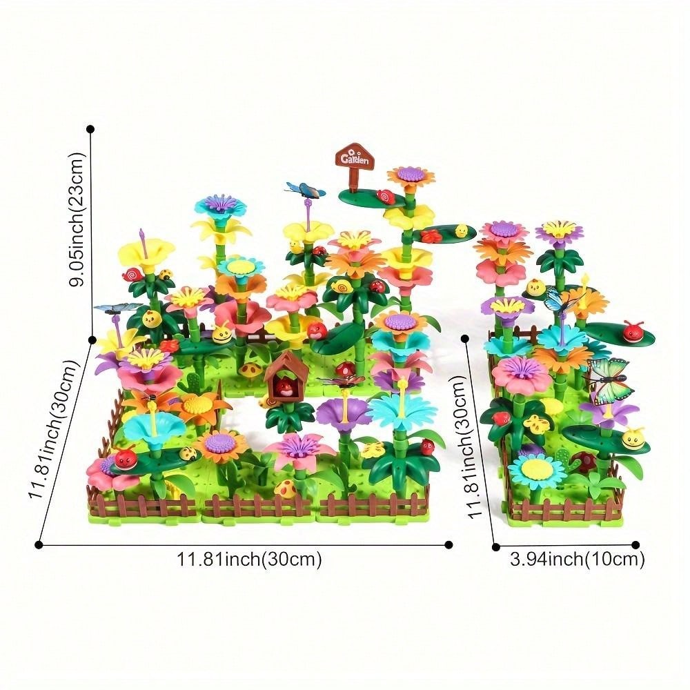 Flower Garden Constructing Playthings Learning-Focused STEM Toy And Play Kit Stacking Toys