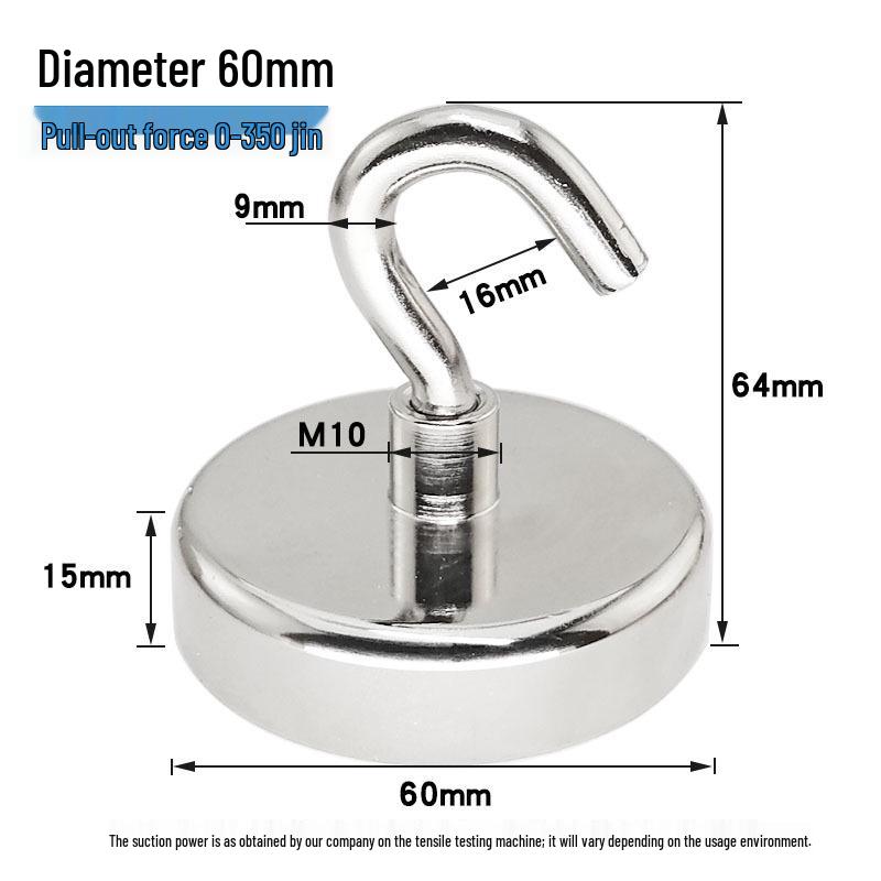 Neodymium Magnetic Suction Cup Hook for Kitchen Storage