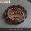 Traditional Walnut Tea Tray Teapot Teacup Solid Wood Tray Mat Thermal Insulation Coffee Cup Trays Home Tea Ceremony Accessories