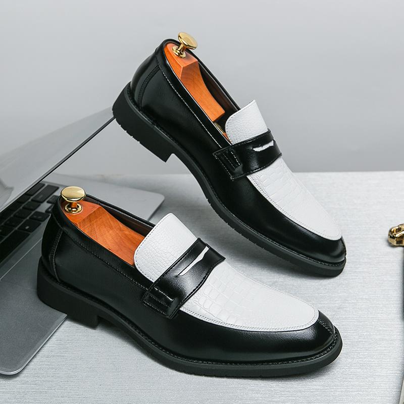 Designer Style Dress Shoes for Men Loafers New Business Casual Shoes Slip on Leather Shoes Plus Size for Men Wedding Party Shoes