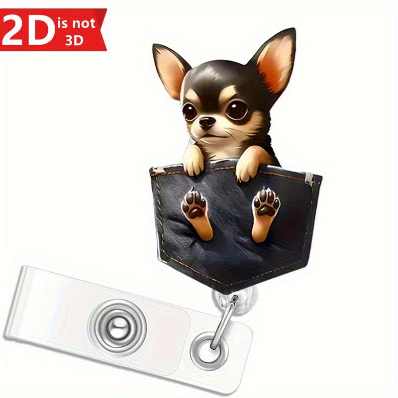 

Забавный выдвижной бейдж-клип, идеальный подарок для ветеринаров, медсестер и любителей собак. прозрачный