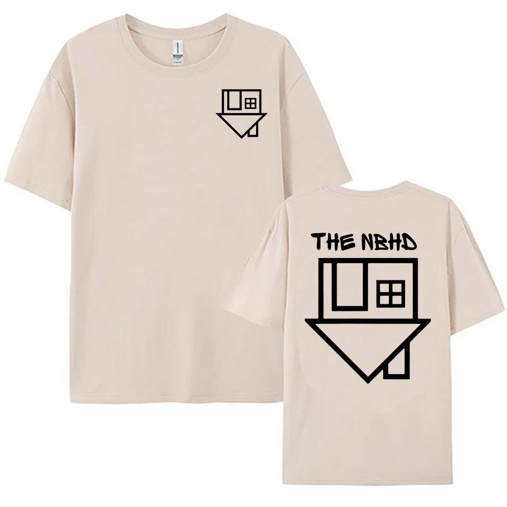 Women Tees Band The Neighbourhood NBHD Printing Tshirts Short Sleeve Round Neck Cotton T-shirt Casual Hip Hop Unisex Streetwear