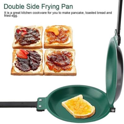 Double Side Grill Pan Non-stick Frying Pans with Ceramic Round Pancake Maker Coating Flip Frying Pan Household Kitchen