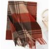 Plaid Scarf for Women 100% Wool Shawl All-Match Tassel Warm Comfortable Luxury Clothes New Fashion Autumn Winter Scarves