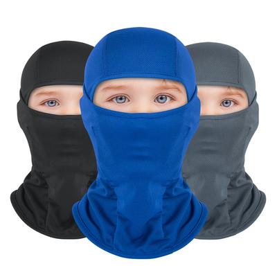 Winter Warm Balaclava Hat Kid Elastic Breathable Ski Full Face Mask Neck Cover Windproof Helmet Liner Hood Cap for Outdoor Sport
