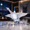 Goose Bird Shape Whiskey Decanter, 3D Glass Animal Liquor Bottle for Bar Display, 350ml Art Wine Dispenser for Home