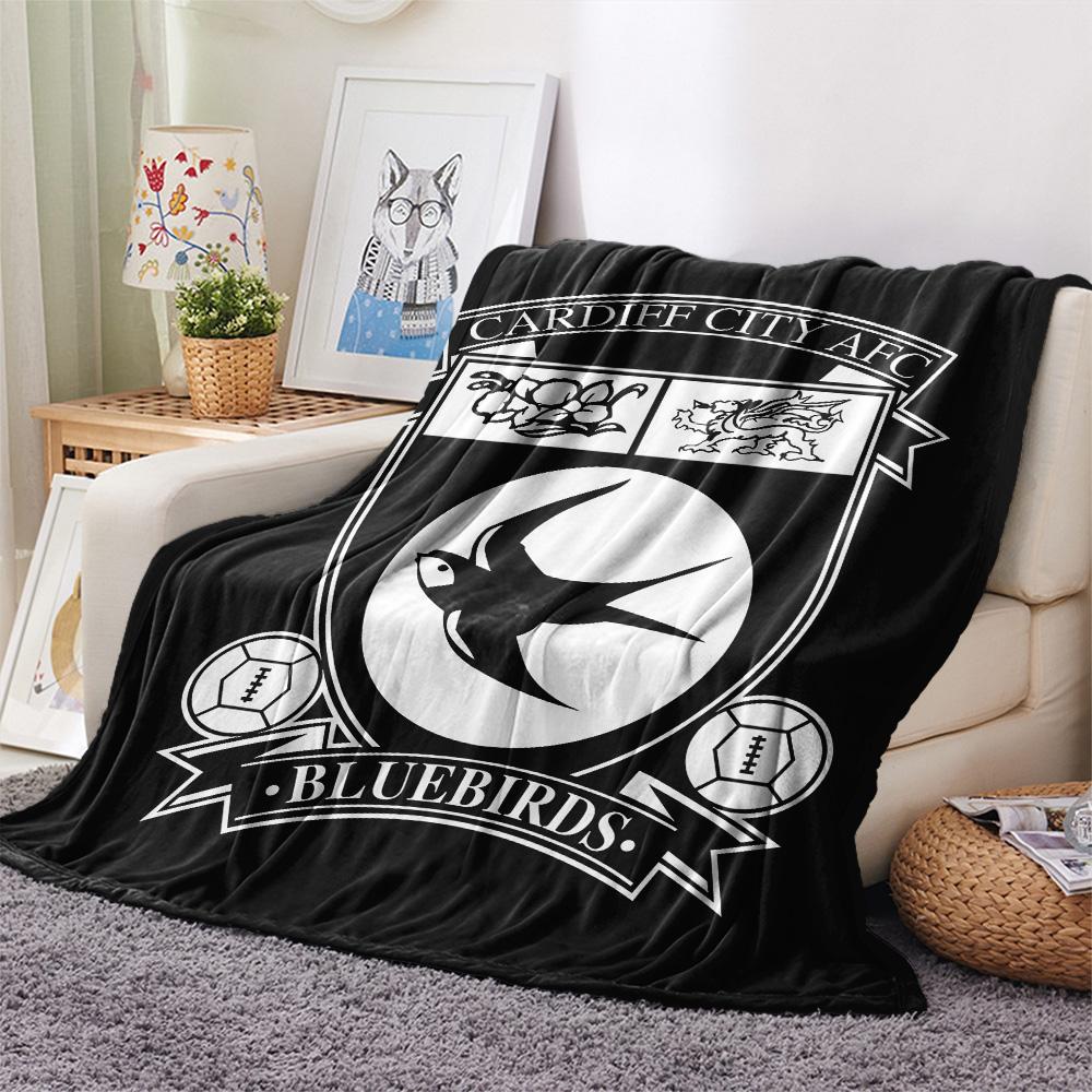 Cardiff City F.C Flannel Blanket, High quality Comfortable for All Seasons, Home Decor, Warmth and Comfort
