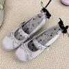 Fashion Fashion Shallow Bow Flat Sandals Women Higher Quality Satin Round Toe Designer Mary Jane Shoes Women Soft Sole Dress Ballet Shoe