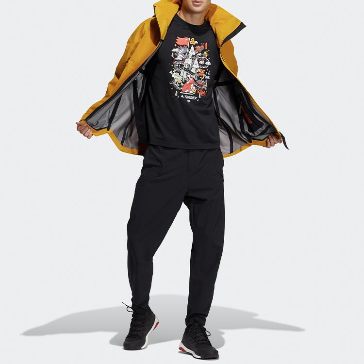 Adidas Outdoor Sports Hooded Jacket Men Jackets Yellow GL1356