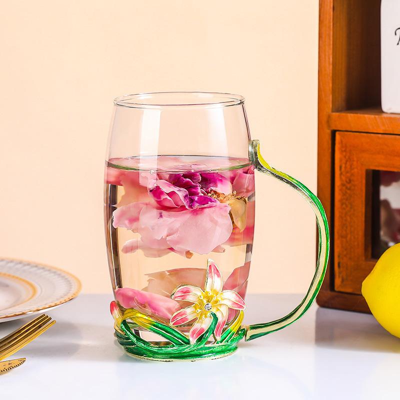 

Высококачественная эмалевая чашка с ручкой ирисовая чашка для чая, бытовой чайник большой емкости для холодного заваривания