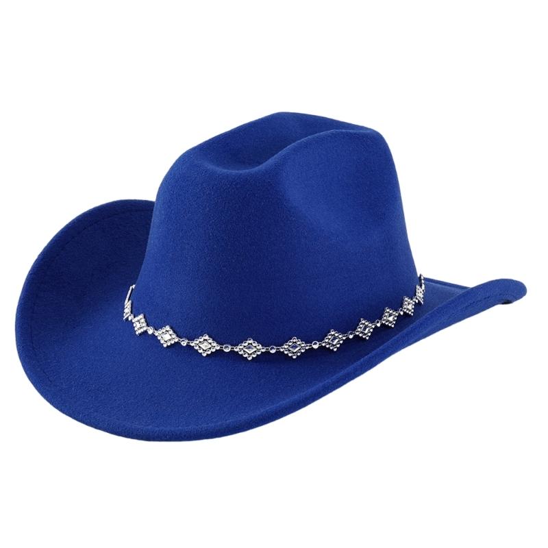 Unisex Western Denims Hat Wide Border Hat Polyester Outdoor Fashion Hat Fashion Accessory for Men and Women