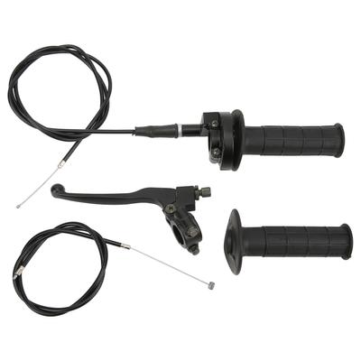 7 8in Throttle Brake Handle Cable Kit Black Matte Texture Replacement for 50cc 90cc 110cc 125c 4 Stroke Dirt Bike