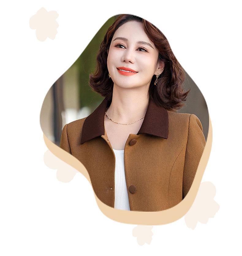 Women's Fashionable Spring & Autumn Cardigan - Short Style for Middle-Aged & Elderly Women