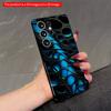 2DFlat Samsung Phone Case Blue Organic Waves Cell Pattern Phone Case Applicable To Galaxy S23 S24 S25ULTRA S26 A12 A14 A15 A16 A54 A55